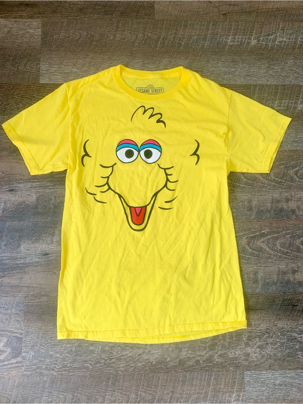Sesame Street Retro Big Bird Yellow Graphic Tee